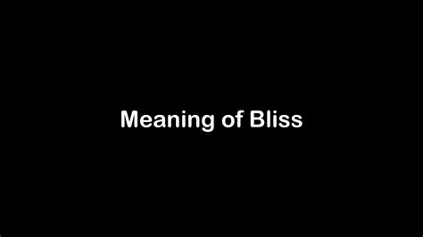 bliss deutsch|bliss meaning german.